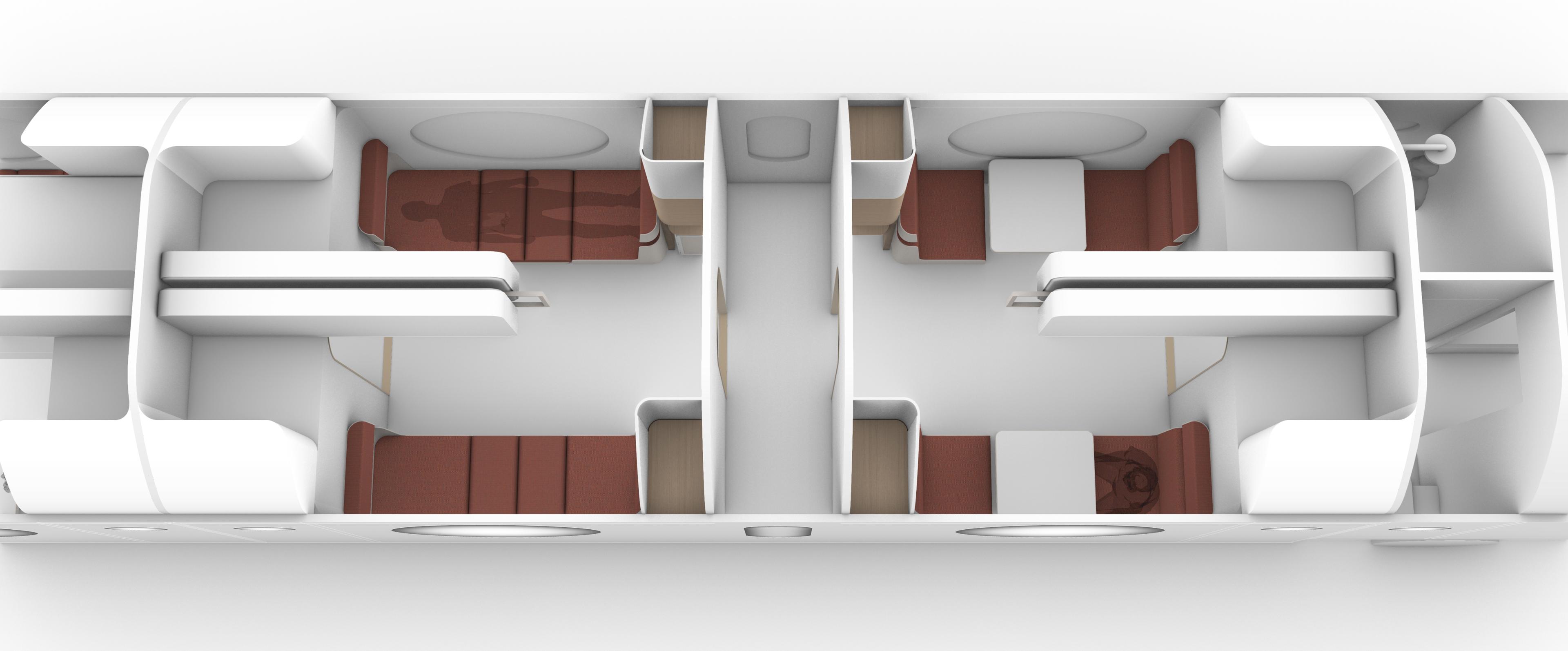 night view – carpte noctem / day view – carpe diem / 4er Kabine